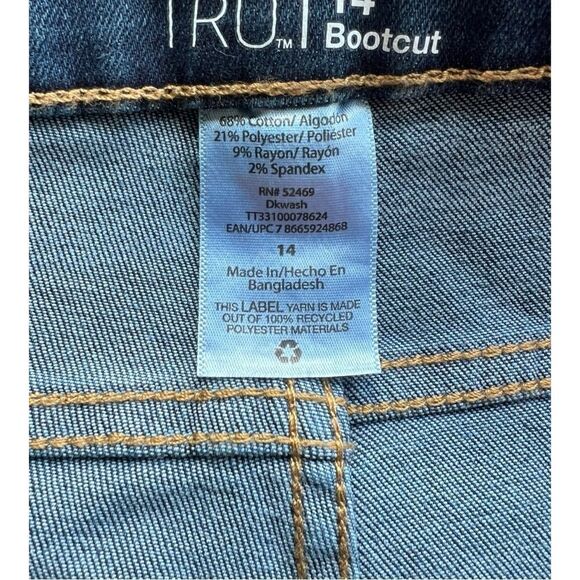 WOMEN'S TIME TRU Bootcut BOOTCUT rodeo country jean denim wide leg cropped 14. - Picture 7 of 8